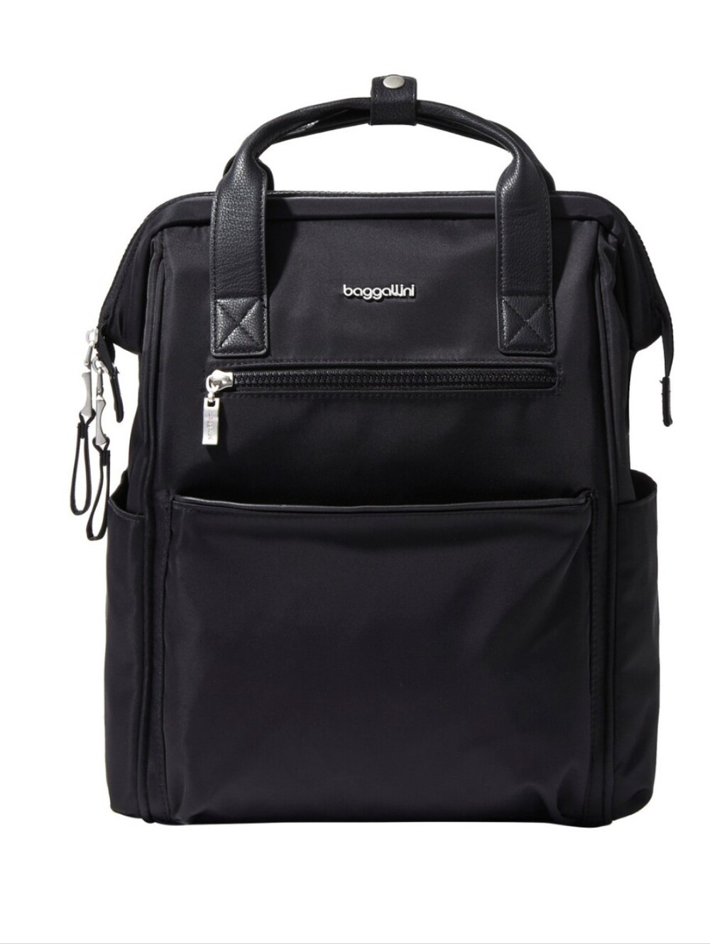 Bagallini Women's Soho Commuter Laptop Backpack Black 15x12
